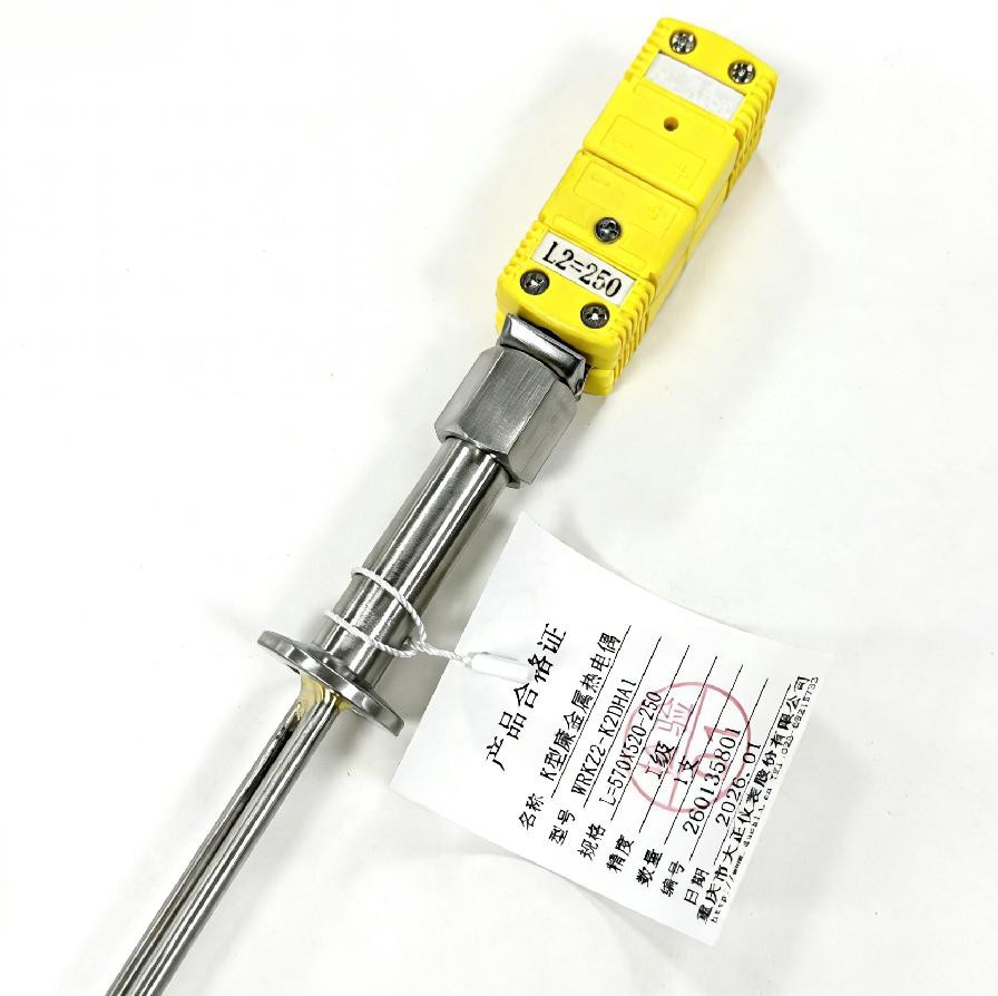 Dubbele thermokoppel type K- gepantserde roestvrijstalen temperatuursensorsonde