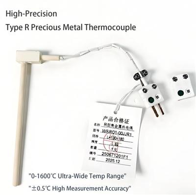 Hoog-precisie stabiel type R edelmetaalthermokoppel voor industriële ovenmeting bij hoge- temperaturen